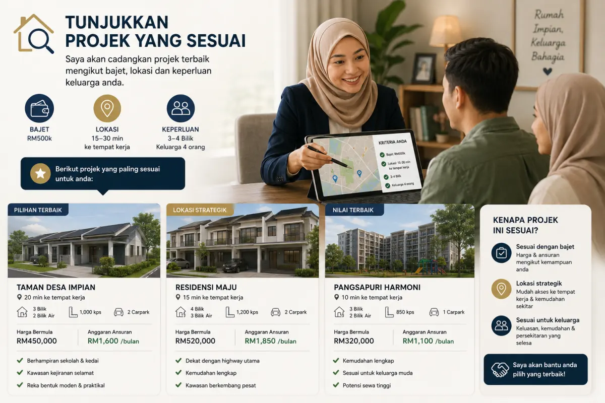 Tunjukkan projek yang sesuai
